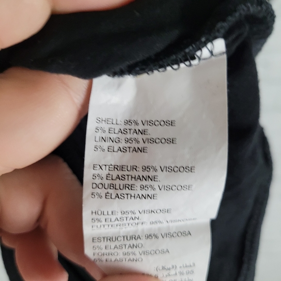 STORK & BABE | jersey knit sleeveless v-neck ruched maternity dress - Picture 5 of 5